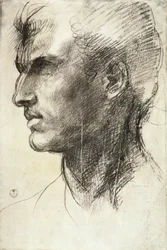 Studie eines männlichen Kopfes